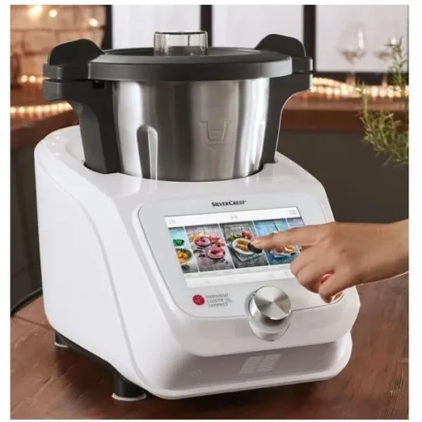 1 Robot de Cuisine - SilverCrest - Monsieur Cuisine Connect SKMC 1200 B2 - 1200W - 10 Fonctions - Blanc