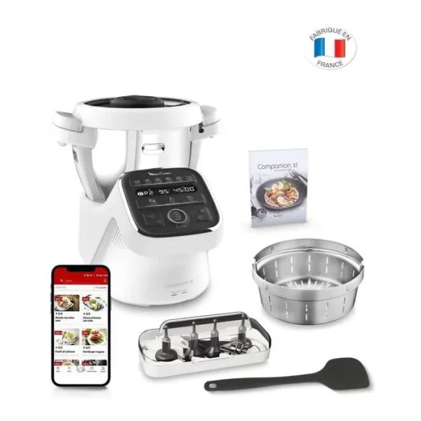 Robot Cuiseur Multifonction - MOULINEX - Companion XL - 12 Auto - Cuisson Vapeur