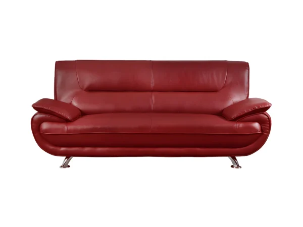 Canapé 3 places en simili NIGEL - Rouge