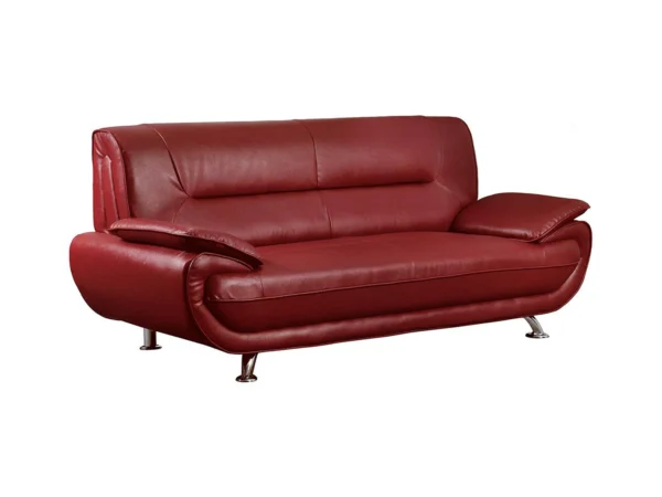 Canapé 3 places en simili NIGEL - Rouge