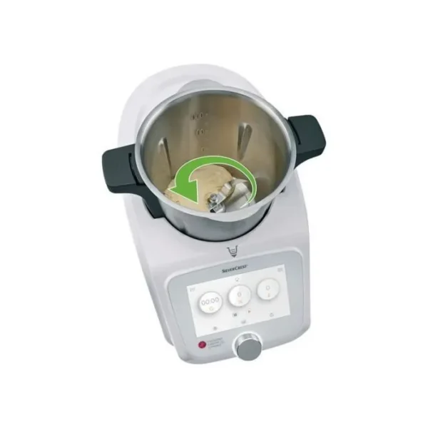 3 Robot de Cuisine - SilverCrest - Monsieur Cuisine Connect SKMC 1200 B2 - 1200W - 10 Fonctions - Blanc