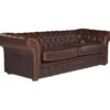 3 Canapé 3 places chesterfield CLOTAIRE 100% cuir vieilli