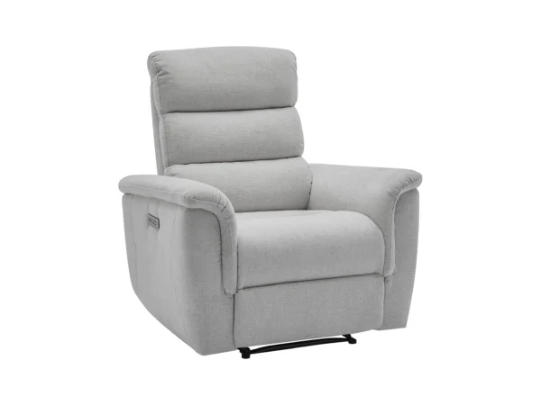 Fauteuil relax électrique en tissu gris clair CARTASIA