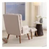 Fauteuil Convertible avec repose-pieds et dossier réglable - Beige