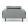 Fauteuil cuir Design GARLIK Gris perle