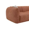 4 Canapé 3 places en tissu chenille terracotta JUNETI