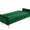 Canapé 3 places convertible clic-clac en velours POLANI - Vert sapin