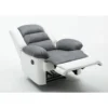Fauteuil relax "Buckingham" - 85 x 93 x 100 cm - Blanc / Gris clair