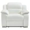 Fauteuil relax électrique en cuir blanc ARENA III