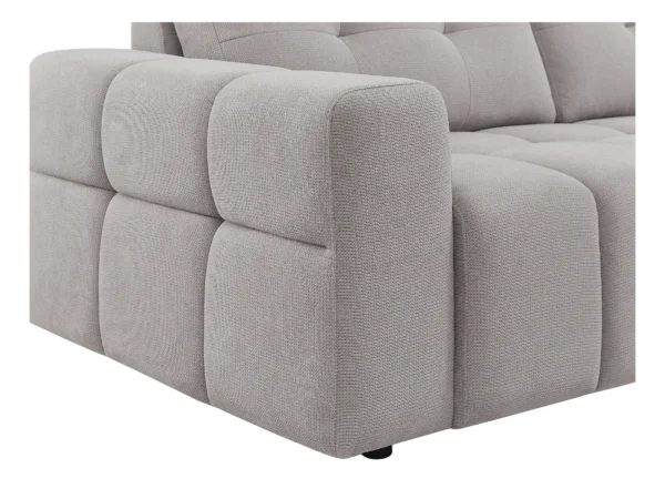 Canapé 3 places en tissu texturé gris clair SOPELANA