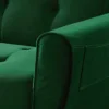 Canapé 3 places convertible clic-clac en velours POLANI - Vert sapin