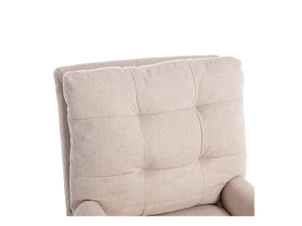 Fauteuil Convertible avec repose-pieds et dossier réglable - Beige