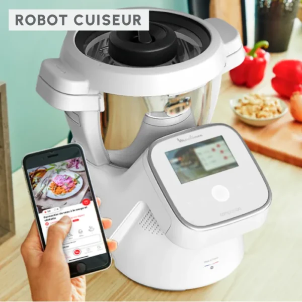 5 Moulinex Robot cuiseur, écran tactile, I-Companion HF935110