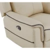 Fauteuil relax électrique en cuir beige ADELIO