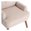 Fauteuil Convertible avec repose-pieds et dossier réglable - Beige